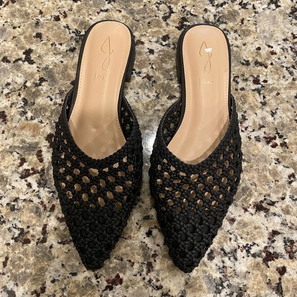 Joie Behold black woven leather slip-on mules - Picture 3 of 10